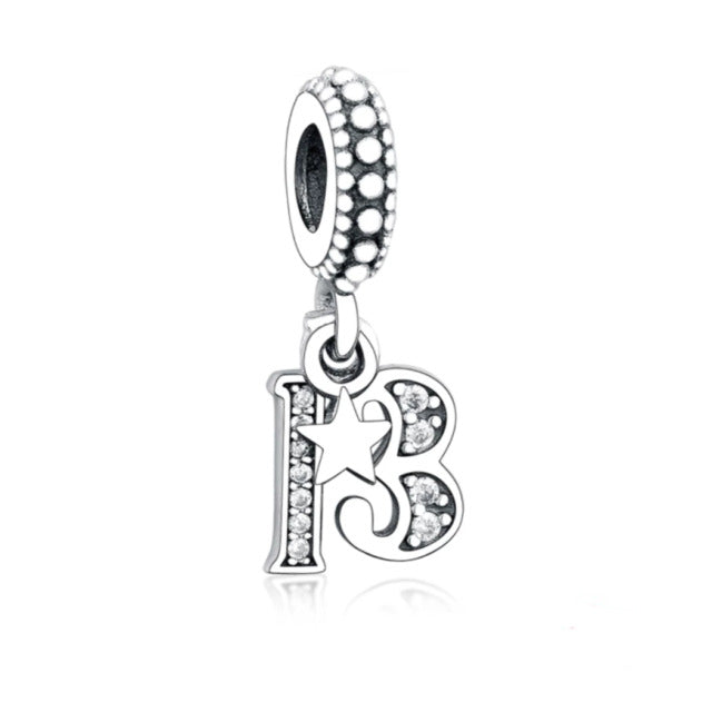 13th Birthday Gold Tag Charm For Bracelet, S925 Sterling Silver Charm