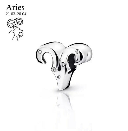 Aries Zodiac Star Sign Constellation Charm For Bracelet, S925 Sterling Silver