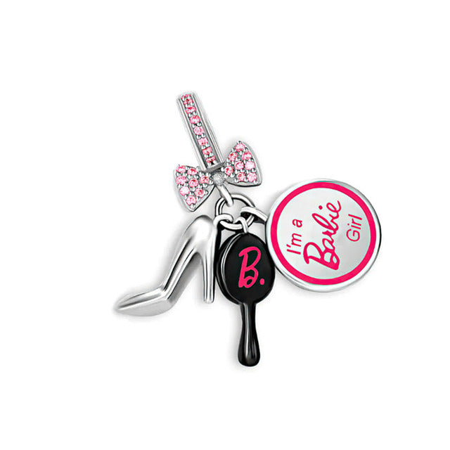 Barbie Girl Dangle Charm for Bracelet, S925 Sterling Silver