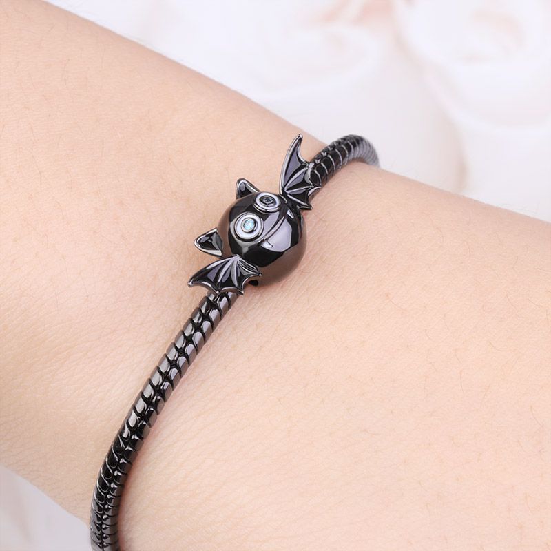 Bat Charm for Bracelet, S925 Sterling Silver