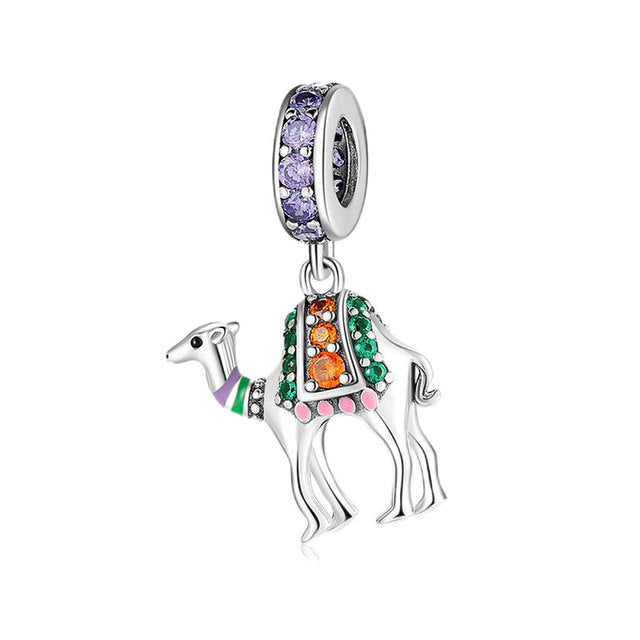 Camel Charm for Bracelet, S925 Sterling Silver