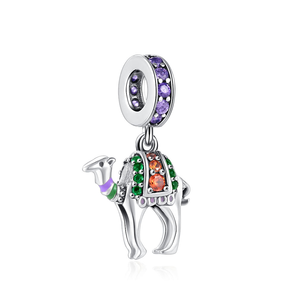 Camel Charm for Bracelet, S925 Sterling Silver