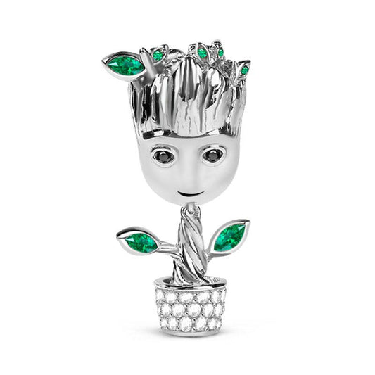 Groot Tree Charm for Bracelet, S925 Sterling Silver