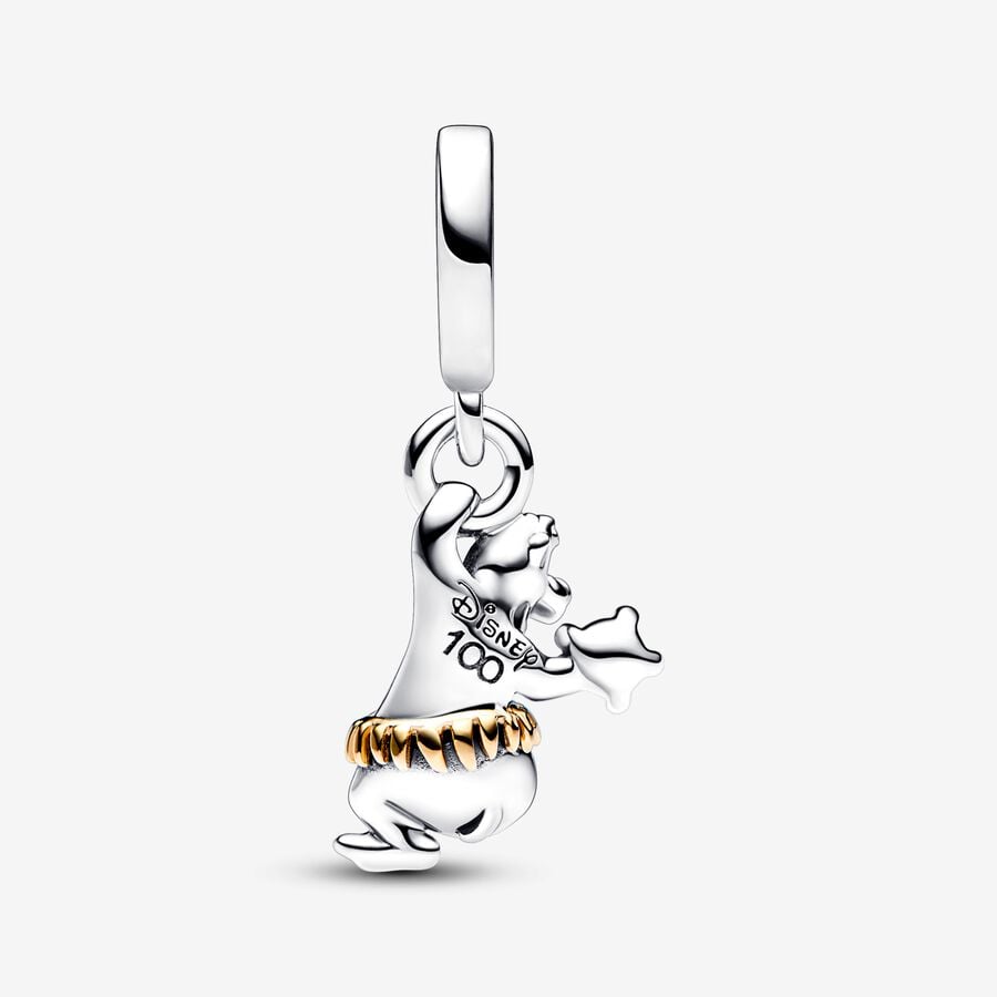 Disney 100th Anniversary Baloo Dangle Charm For Bracelet, S925 Sterling Silver