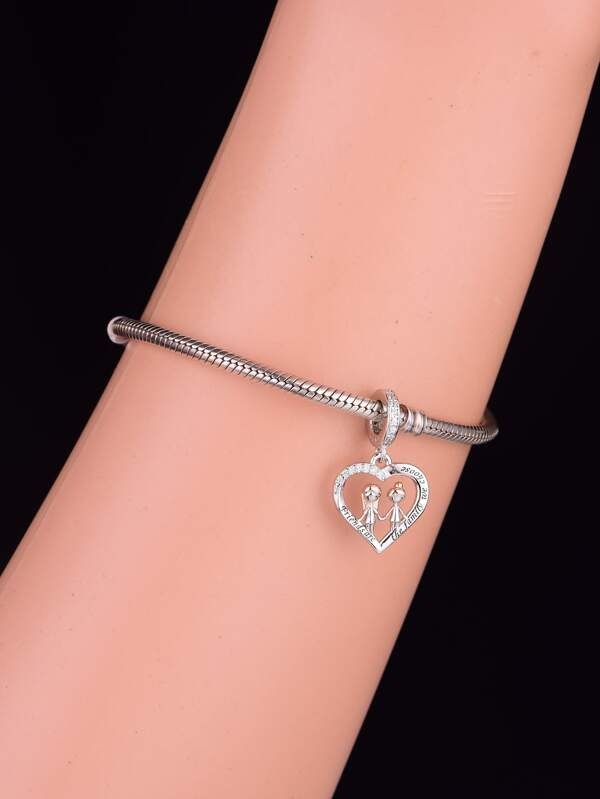 Friends Are The Family You Chose Charm for Bracelet, S925 Sterling Silver