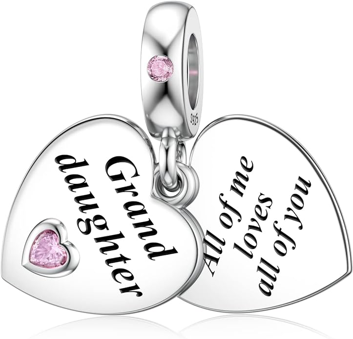 Grand Daughter Dangle Charm for Bracelet, S925 Sterling Silver