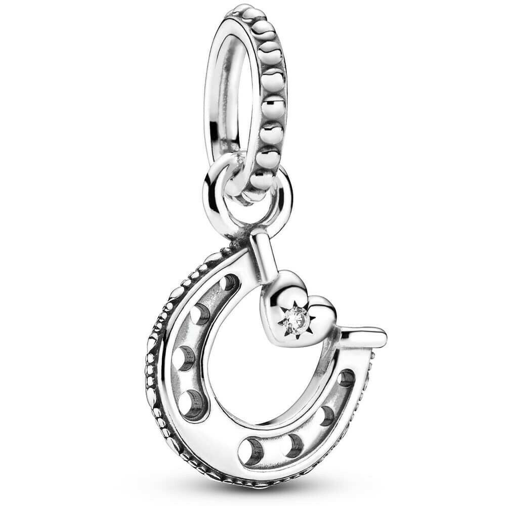 Horseshoe Charm for Bracelet, S925 Sterling Silver