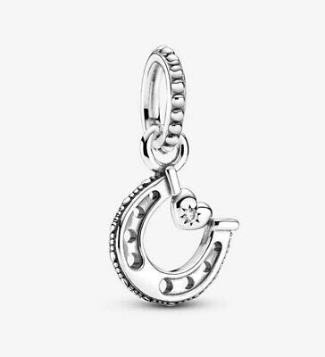 Horseshoe Charm for Bracelet, S925 Sterling Silver