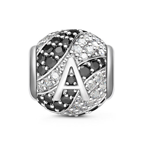 Alphabets Letter A Charm for Bracelet, S925 Sterling Silver