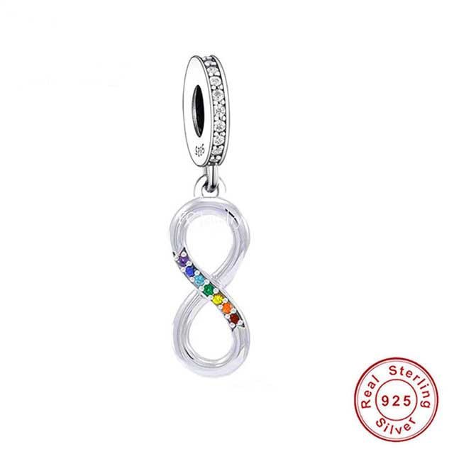 Neurodiversity Dangle Charm for Bracelet, S925 Sterling Silver