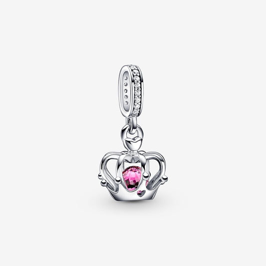 Regal Crown Charm for Bracelet, S925 Sterling Silver