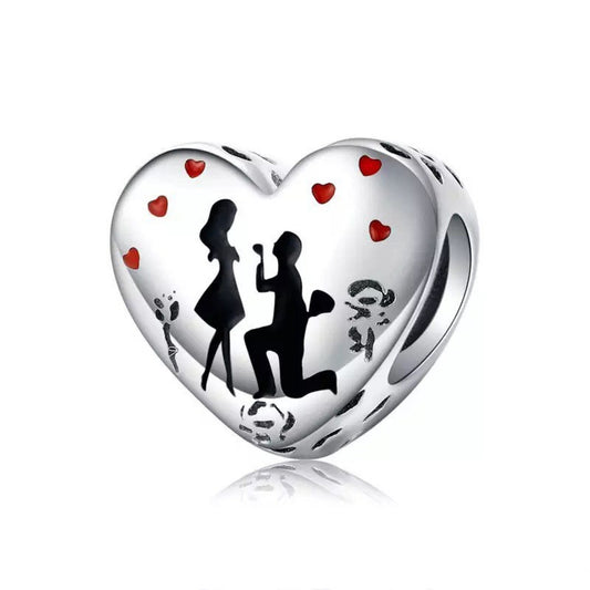 Will You Marry Me Charm for Bracelet, S925 Sterling Silver