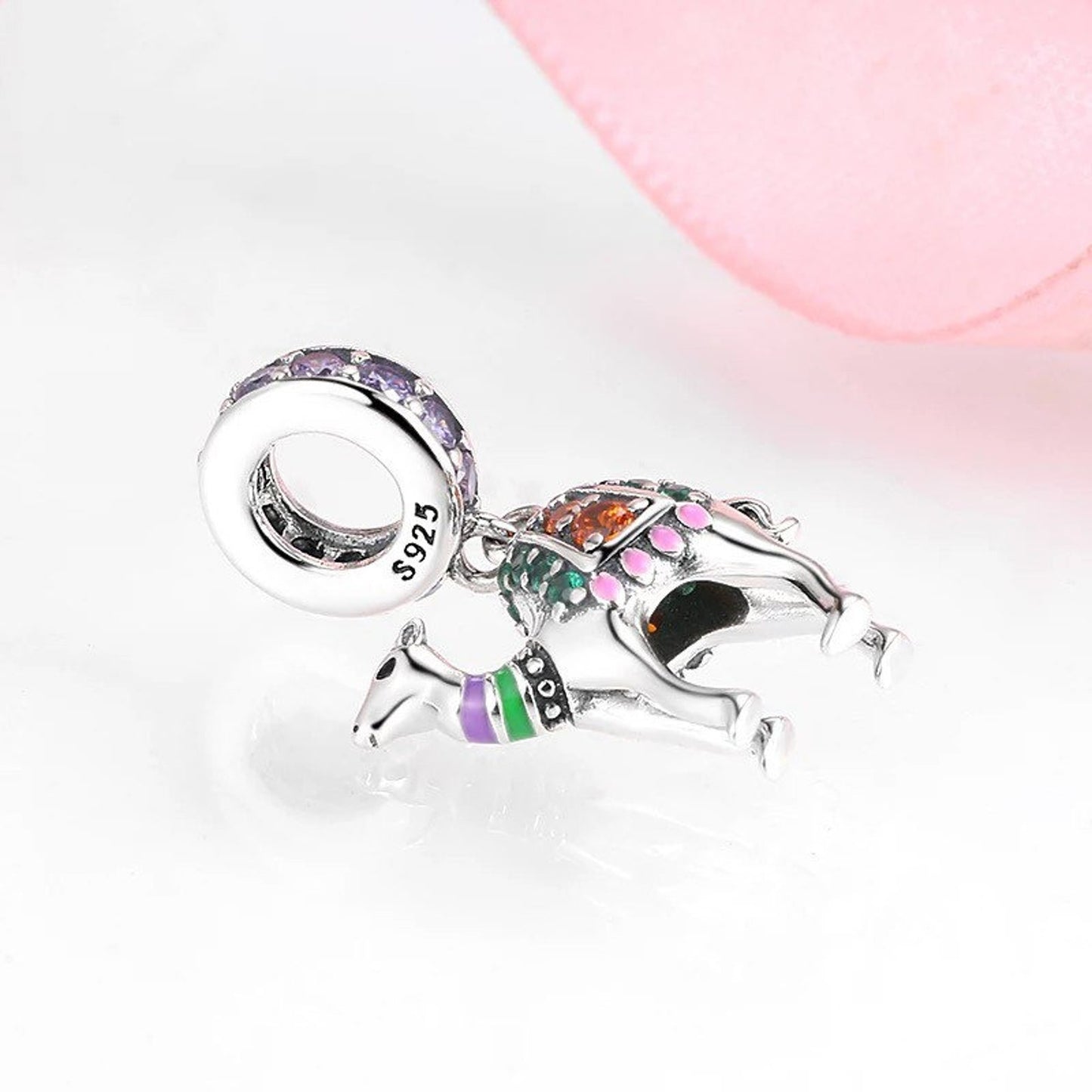 Camel Charm for Bracelet, S925 Sterling Silver