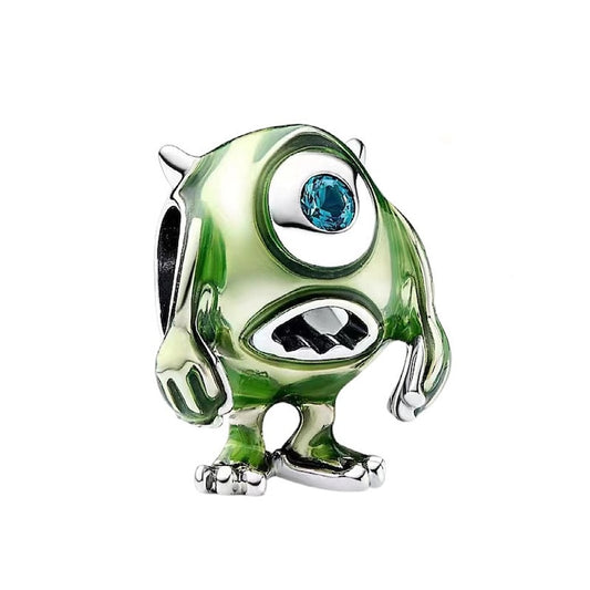 Disney Pixar Mike Wazowski Charm for Bracelet, S925 Sterling Silver