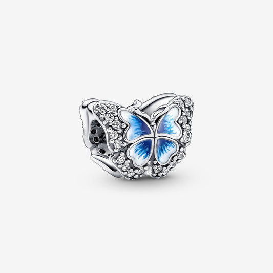 Sparkling Butterfly Charm For Bracelet, S925 Sterling Silver