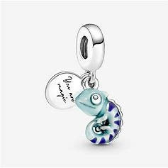 Colour-changing Chameleon Dangle Charm For Bracelet, S925 Sterling Silver