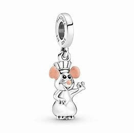 Disney Pixar Remy Dangle Charm For Bracelet, S925 Sterling Silver