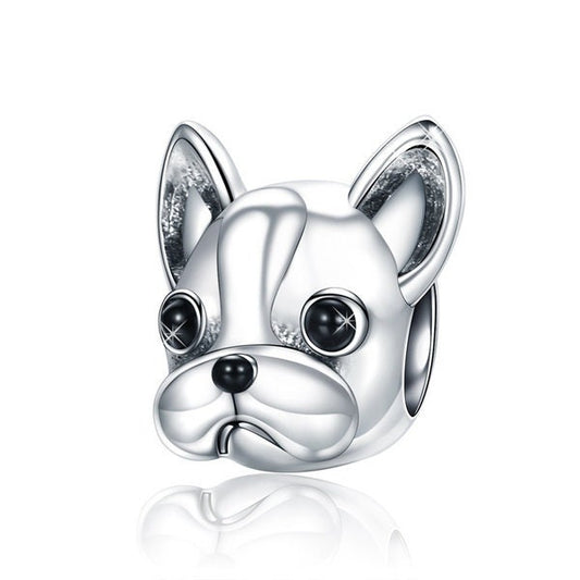 French Bulldog Charm For Bracelet, S925 Sterling Silver