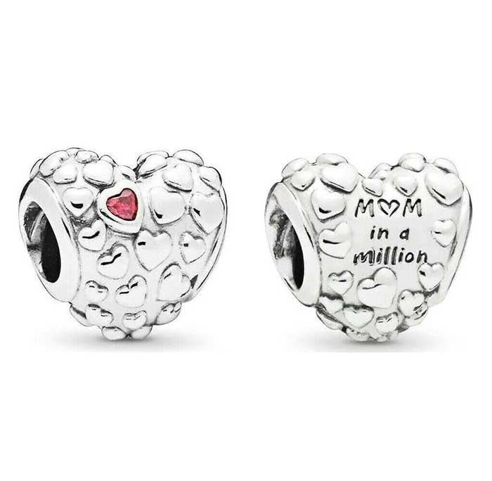 Mom in a Million Charm For Bracelet, S925 Sterling Silver