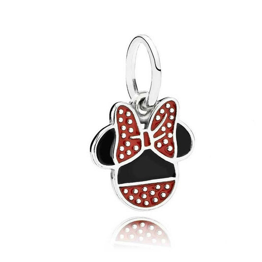 Disney Minnie Dangle Charm For Bracelet, S925 Sterling Silver