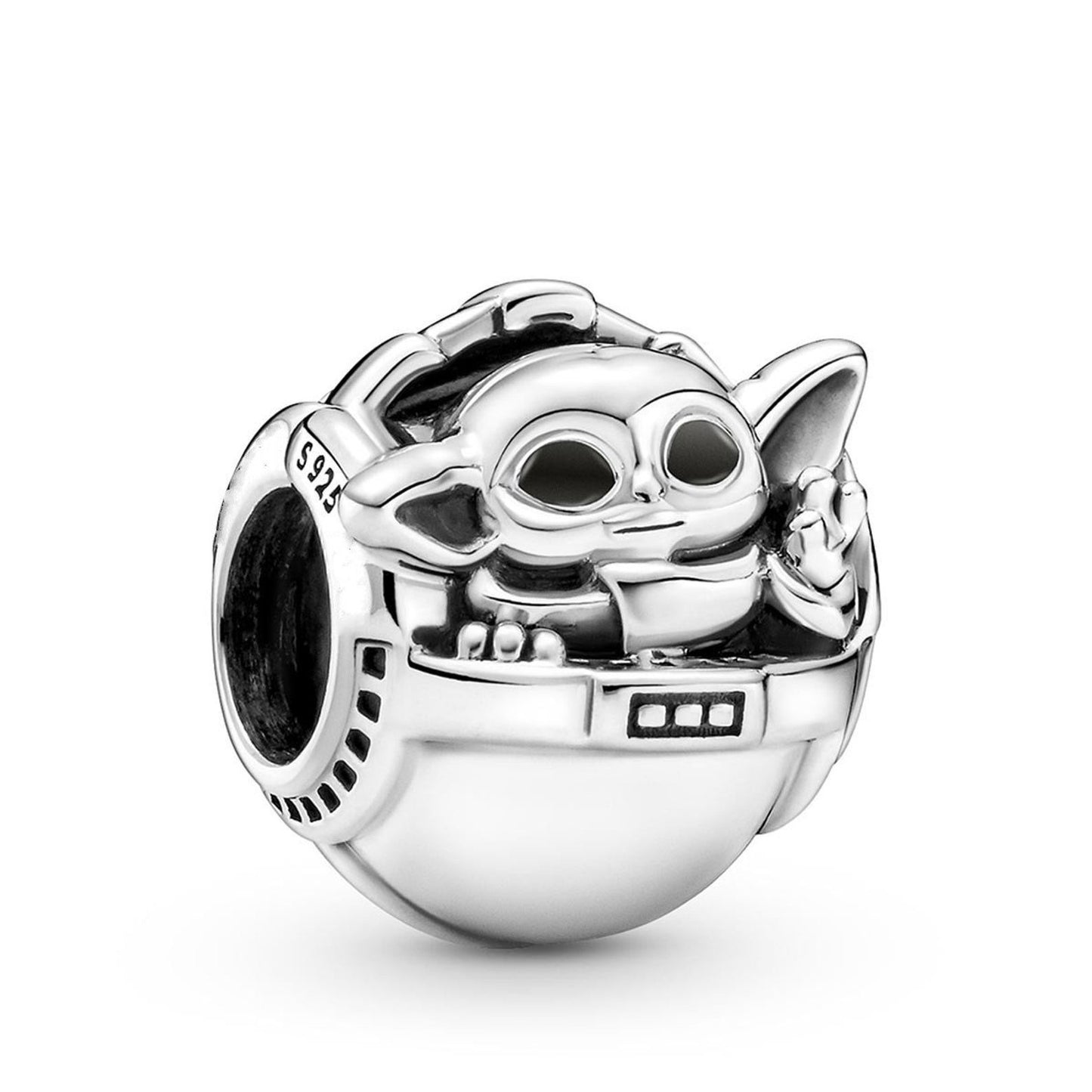 Disney Star Wars Grogu & Crib Charm For Bracelet, S925 Sterling Silver