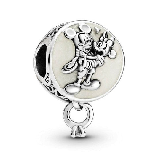 Disney Mickey & Minnie Eternal Love Charm For Bracelet, S925 Sterling Silver